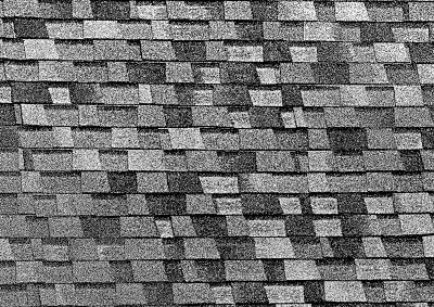 Asphalt shingle roof surface