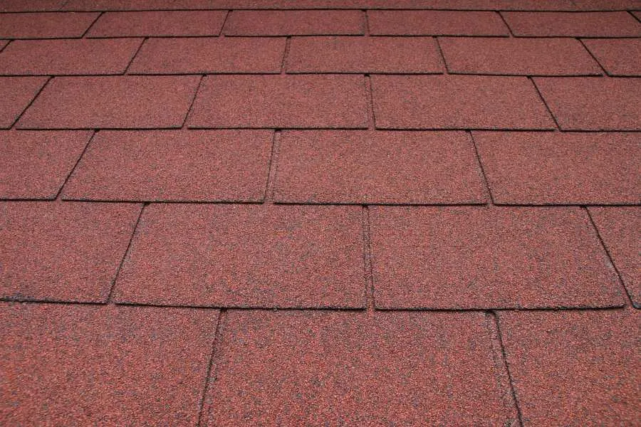 Asphalt shingles on residential roof