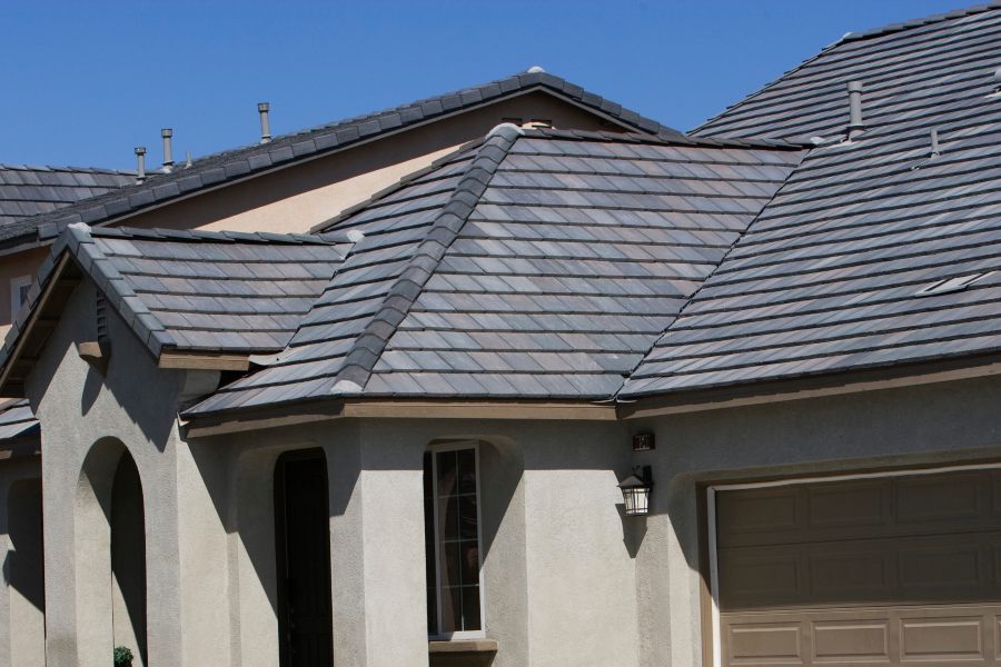 House with shingle roof